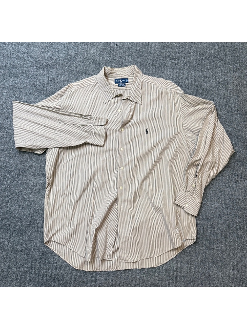 Ralph Lauren Marlowe Men’s XXL Striped 100% Cotton Long Sleeve Shirt